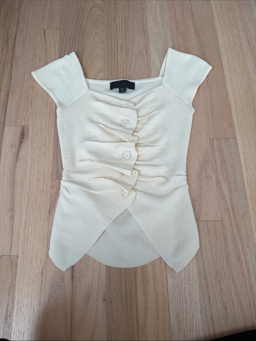Zara yellow button up blouse